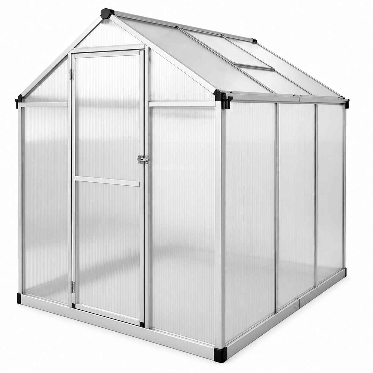 Serre Polycarbonate de Jardin Cubique avec Toit Ouvrant