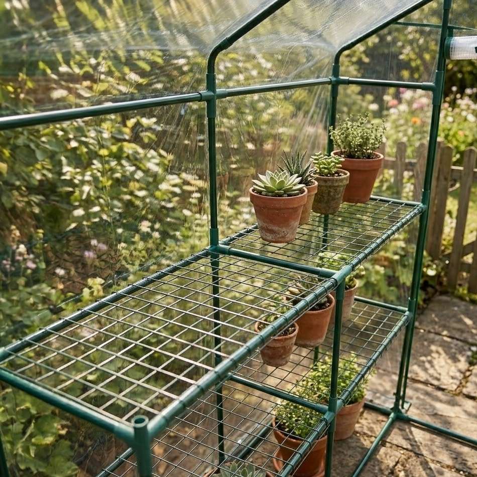 Serre en PVC avec 8 Étagères