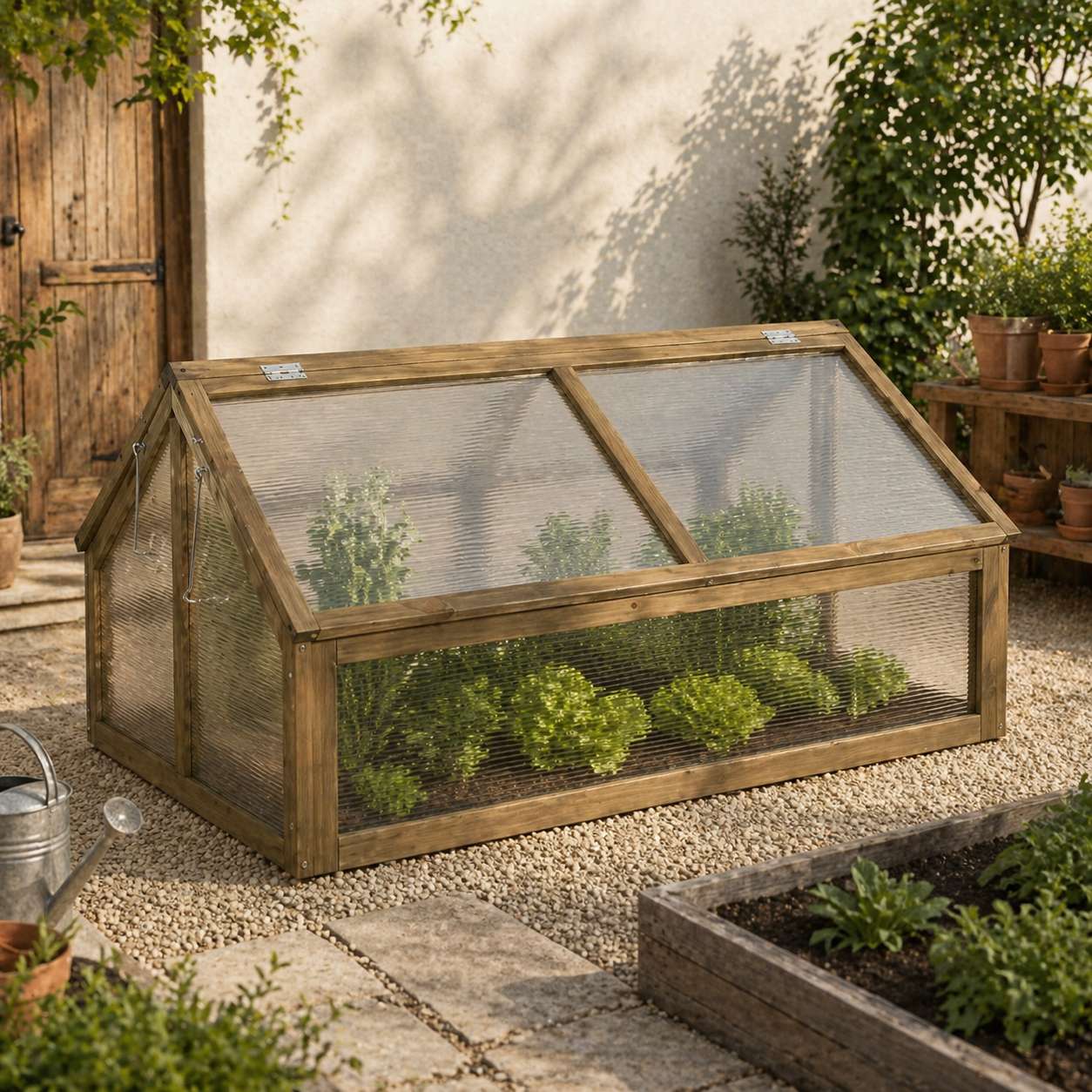Mini Serre de Jardin en Bois Petites Plantations