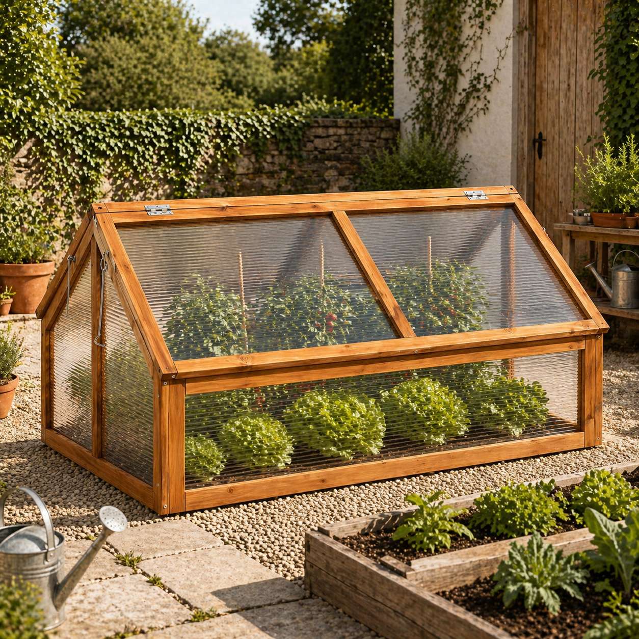 Mini Serre de Jardin en Bois Petites Plantations