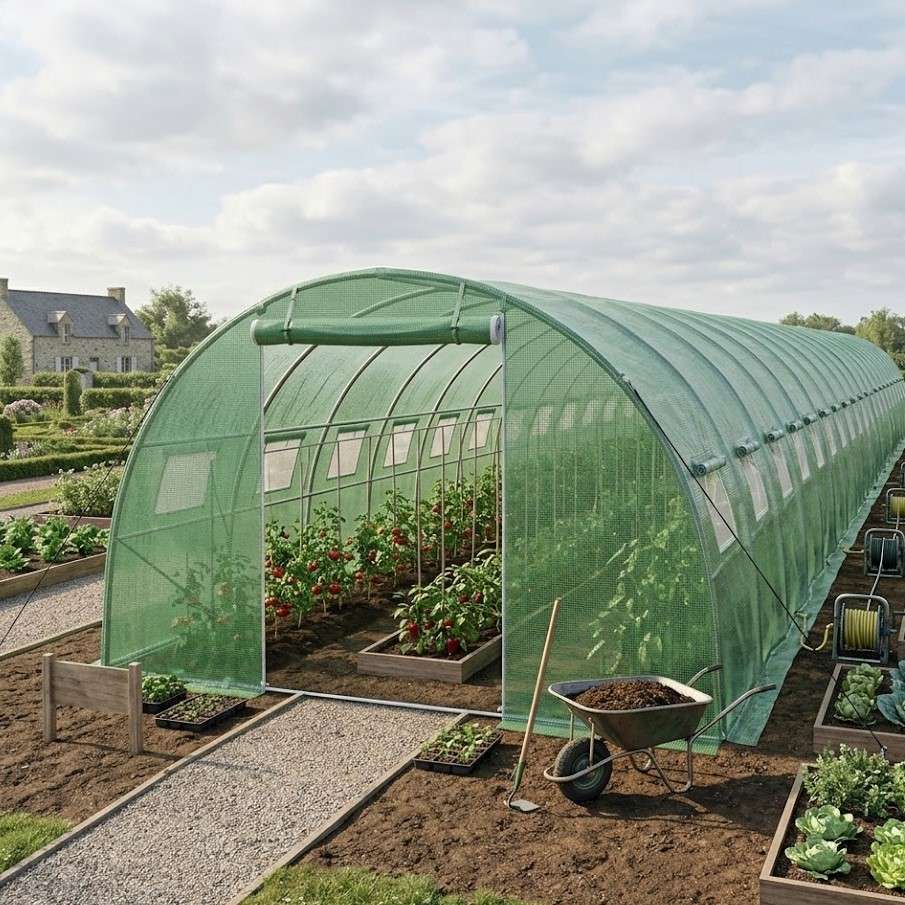 Serre de Jardin en Polyéthylène XXL en Tunnel
